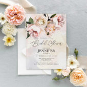 Elegant Blush Pink Floral Vrijgezellenfeest Kaart