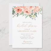 Elegant Blush Pink Floral Vrijgezellenfeest Kaart (Voorkant)
