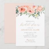 Elegant Blush Pink Floral Vrijgezellenfeest Kaart (Voorkant / Achterkant)