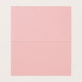Elegant Blush Pink Floral Waterverf Place Card Kaart (Binnenkant ongevouwen)