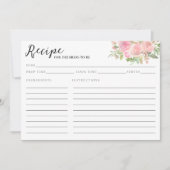 Elegant Blush Pink Floral Waterverf Vrijgezellenfe (Voorkant)