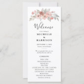 Elegant Blush Pink Floral Waterverf Wedding (Voorkant)