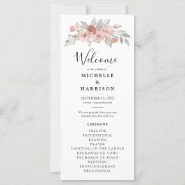 Elegant Blush Pink Floral Waterverf Wedding