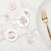 Elegant Blush Pink Floral Waterverf Wedding Confetti (Groep)