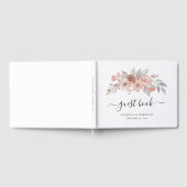 Elegant Blush Pink Floral Waterverf Wedding Gastenboek (Volledig)
