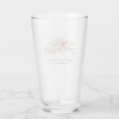 Elegant Blush Pink Floral Waterverf Wedding Glas (Achterkant)