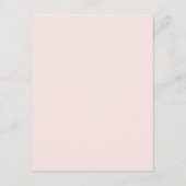 Elegant Blush Pink Floral Waterverf Wedding Informatiekaartje (Achterkant)
