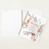 Elegant Blush Pink Floral Waterverf Wedding Planner (Display)