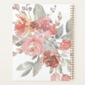 Elegant Blush Pink Floral Waterverf Wedding Planner (Achterkant)