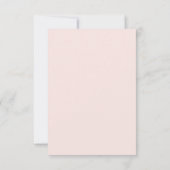 Elegant Blush Pink Floral Waterverf Wedding RSVP Kaartje (Achterkant)
