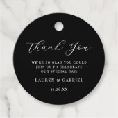 Elegant Blush Pink Floral Weddenschap Hartelijk da Bedankjes Labels (Voorkant)