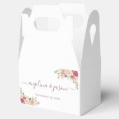 Elegant Blush Pink Floral Wedding Bedankdoosjes (Geopend)