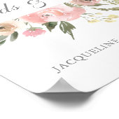 Elegant Blush Pink Floral Wedding Cards & Gifts Poster (Hoek)