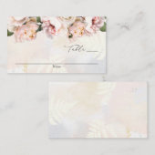 Elegant Blush Pink Floral Wedding Escort Kaart (Voorkant / Achterkant)