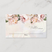 Elegant Blush Pink Floral Wedding Escort Kaart (Voorkant)