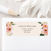 Elegant Blush Pink Floral Wedding Etiket (Insitu)