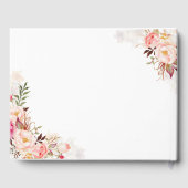 Elegant Blush Pink Floral Wedding Gastenboek (Achterkant)