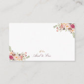 Elegant Blush Pink Floral Wedding Informatiekaartje (Achterkant)