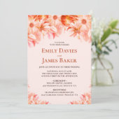 Elegant Blush Pink Floral Wedding Kaart (Staand voorkant)