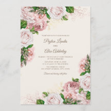 Elegant  Blush Pink Floral Wedding