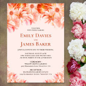 Elegant Blush Pink Floral Wedding Kaart
