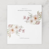 Elegant Blush Pink Floral Wedding Plaatskaartje (Buitenkant ongevouwen)