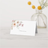 Elegant Blush Pink Floral Wedding Plaatskaartje (Voorkant)