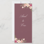 Elegant Blush Pink Floral Wedding Programme (Voorkant)