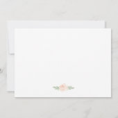 Elegant Blush Pink Floral Wedding Rehearsal Dinner Kaart (Achterkant)