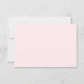 Elegant Blush Pink Floral Wedding RSVP Kaartje (Achterkant)