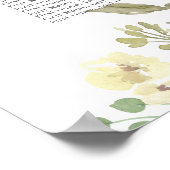 Elegant Blush Pink Floral Wedding Seating Chart Poster (Hoek)