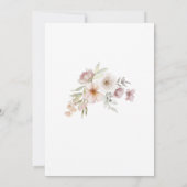 Elegant Blush Pink Floral Wedding Uitnodiging (Achterkant)