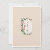 Elegant Blush Pink Floral Wedding Uitnodiging (Achterkant)