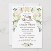 Elegant Blush Pink Floral Wreated Baby shower Kaart (Voorkant)