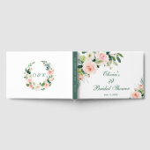 Elegant Blush Pink Flowers Floral Vrijgezellenfees Gastenboek (Volledig)