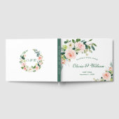Elegant Blush Pink Flowers Floral Wedding Gastenboek (Volledig)