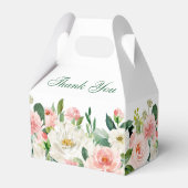 Elegant Blush Pink Flowers Greenery Wedding Bedankdoosjes (Achterkant)
