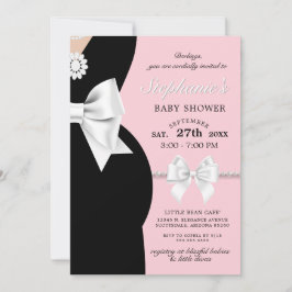 Elegant Blush Pink Glam Tiffany Theme Baby shower Kaart
