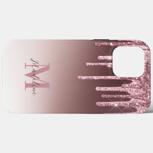 Elegant Blush Pink Glitter Case-Mate iPhone Case (Achterkant (horizontaal))