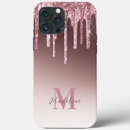 Elegant Blush Pink Glitter Case-Mate iPhone Case (Achterkant)