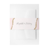 Elegant Blush Pink Gold Agate Wedding Uitnodigingen Wikkel (Voorkant Voorbeeld)