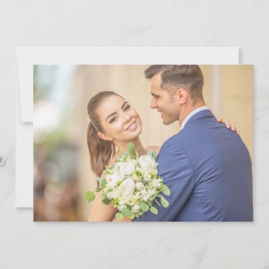 Elegant Blush Pink Gold Bloemenfoto Save the Date (Achterkant)