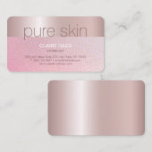 Elegant Blush Pink Gold Esthetician Spa Visitekaartje (Voorkant / Achterkant)
