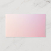 Elegant Blush Pink Gold Esthetician Spa Visitekaartje (Achterkant)