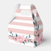 Elegant Blush Pink Gold Floral Weddenschap Bedankdoosjes (Achterkant)