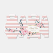 Elegant Blush Pink Gold Floral Weddenschap Bedankdoosjes (Uitgevouwen)