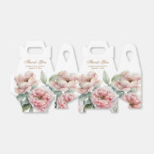 Elegant Blush Pink Gold Floral Weddenschap Bedankdoosjes (Uitgevouwen)