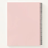 Elegant Blush Pink Gold Floral Weddenschap Notitieboek (Achterkant)
