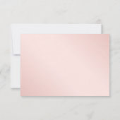 Elegant Blush Pink Gold Floral Weddenschap RSVP Kaartje (Achterkant)