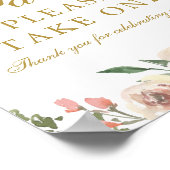 Elegant Blush Pink Gold Floral Weddenschappen Poster (Hoek)